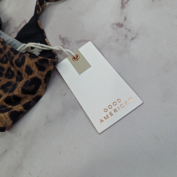 Good American Swim Top Women 5 2X 2XL Leopard Animal Show Off Curve Bikini - Picture 10 of 11